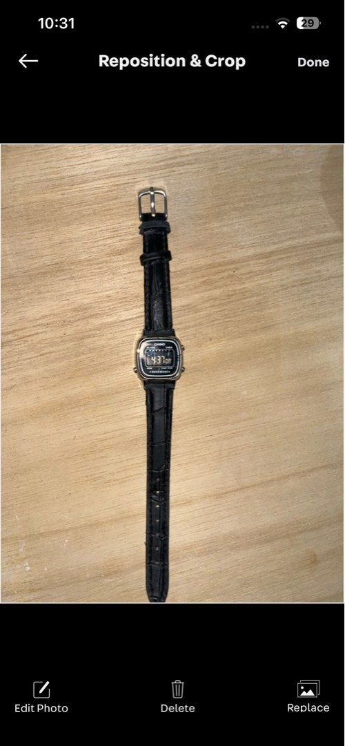 AUTHENTIC VINTAGE CASIO LA670W SILVER (Category: Luxury Watches) located in Mandaluyong City. Submitted by decsustain (Listing ID 1467377500, Image 2). Description: No signs of usage, genuine leather strap (replaceable) negotiable for sure buyers.