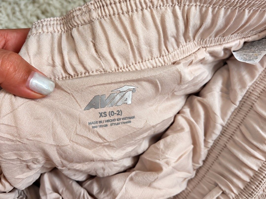 Avia Athletic Shorts (Category: Shorts) located in San Carlos City. Submitted by chinx008 (Listing ID 1467486278, Image 3). Description: - Brand: Avia - Color: Soft Pink - Design: Layered flowy style with all-over textured pattern - Waistband: Elastic with comfortable stretch - Material/Care: Quick-drying, easy to wash - Best for: Workouts, running, and casual wear.
