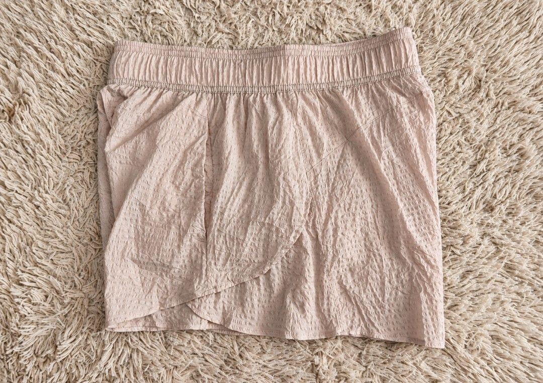 Avia Athletic Shorts (Category: Shorts) located in San Carlos City. Submitted by chinx008 (Listing ID 1467486278, Image 2). Description: - Brand: Avia - Color: Soft Pink - Design: Layered flowy style with all-over textured pattern - Waistband: Elastic with comfortable stretch - Material/Care: Quick-drying, easy to wash - Best for: Workouts, running, and casual wear.