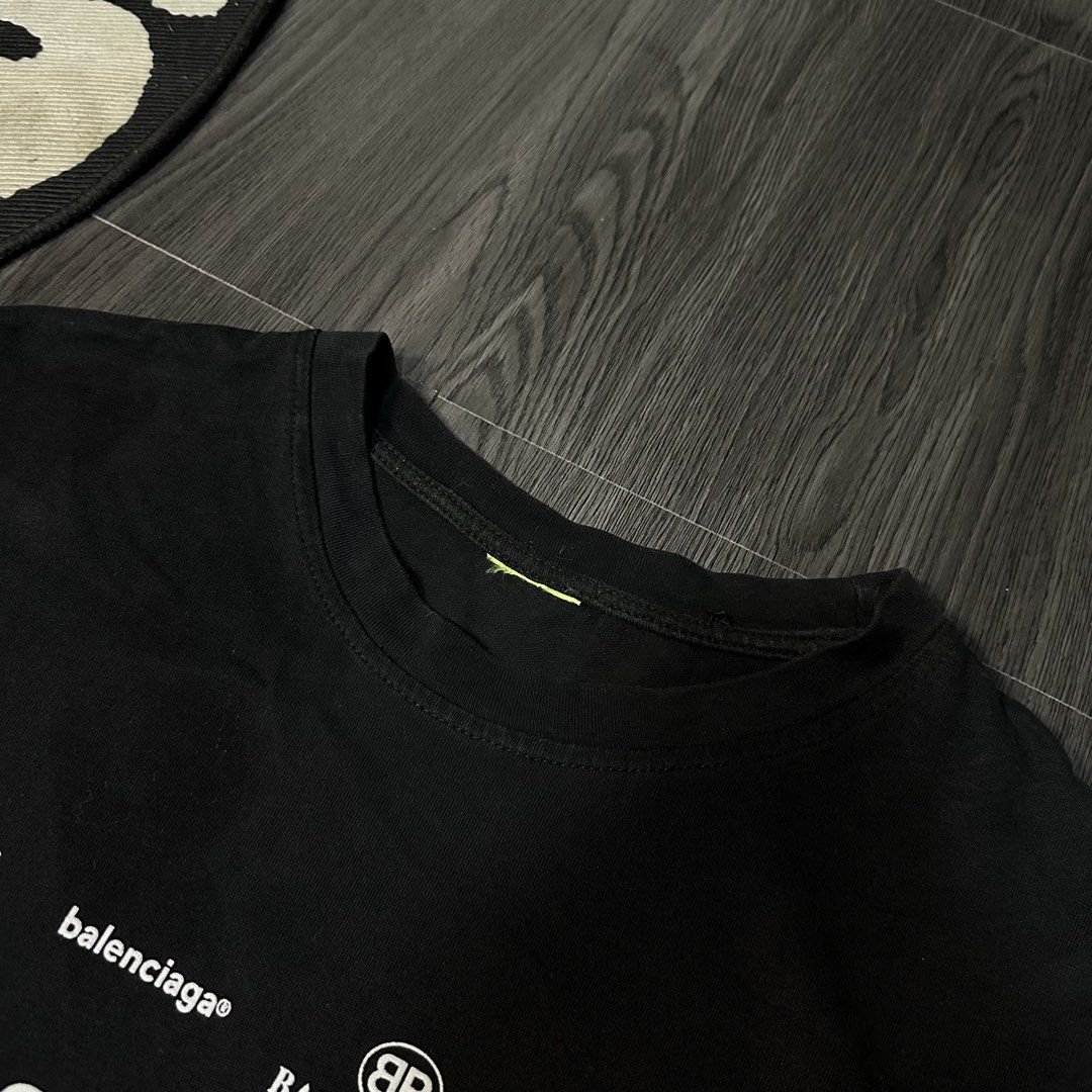 BALENCIAGA (Category: Formal Shirts) located in San Jose del Monte. Submitted by xanthrift2.0 (Listing ID 1467444412, Image 3). Description: BALENC*GA MULTI LOGO TEE color rate: 9.9/10 dimes: 25 x 29 (large to xl) ₱799.