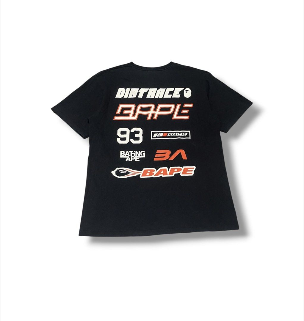 BAPE DIRTRACE Tee (Category: Tshirts & Polo Shirts ) located in Bulacan. Submitted by sanjisthrift (Listing ID 1467528118, Image 2). Description: Size XL Width 22 Length 29.5 Very Good Condition 9/10 Good fade Cut tags.