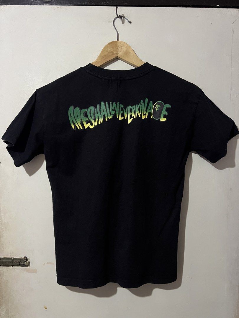 BAPE KID APE SHALL NEVER KILL APE (Category: Other Kids Furniture) located in Manila. Submitted by dailystrategythrift (Listing ID 1467443751, Image 2). Description: BAPE KID SHIRT SIZE 140 ON TAG WIDTH - 18 LENGTH - 23 ₱280+SF.