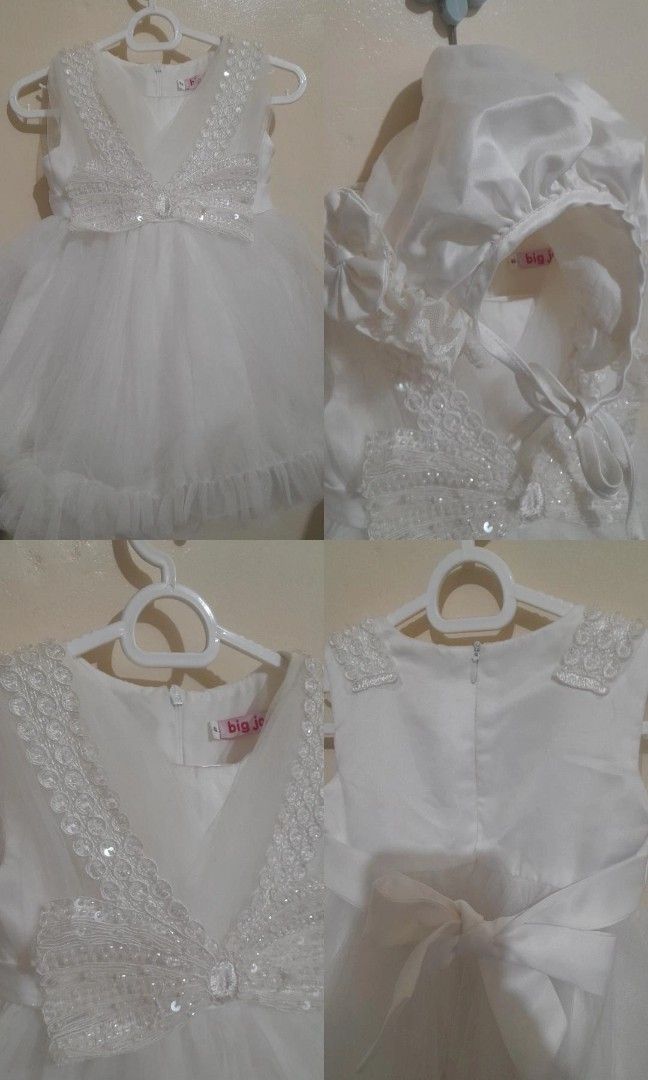 Baptism Dress with Bonnet (Category: Babies & Kids Fashion) located in Manila. Submitted by mdrphnx_ (Listing ID 1467601045, Image 1). Description: FS: BAPTISM DRESS WITH BONNET Size:2 -Can fit 8mos to 1yr old baby - Used once - Free Bonnet - No issues 📍Marikina City.