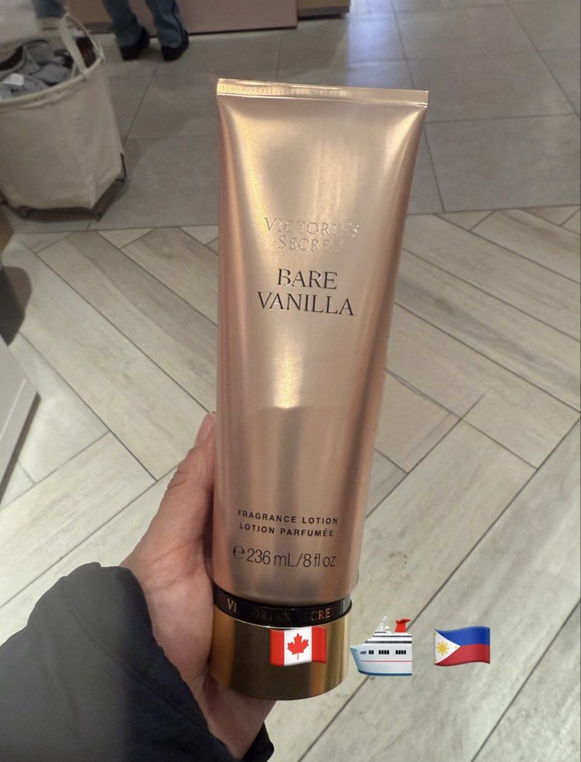 Bare Vanilla Body Lotion (Category: Body Care) located in Balungao. Submitted by kateee21 (Listing ID 1467381883, Image 1). Description: ✅ 💯 Original/ Authentic Victoria's Secret Canada 🇨🇦 store bought 📌📌📌 Available PINAS 🇵🇭 ON HAND 🛳 Shipped from Canada 🇨🇦 to Philippines 🇵🇭 via sea cargo 📦; Local Shipping fee c/o buyer.