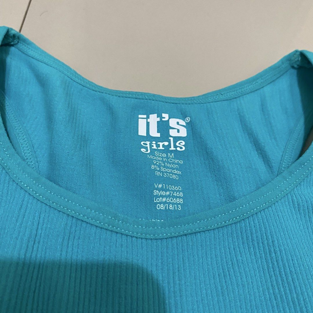 Basic Teal Blue Tank top (Category: Sleeveless) located in Quezon City. Submitted by lovelylittlepreloves (Listing ID 1467408093, Image 2). Description: medium on tag but can fit to s-xs.