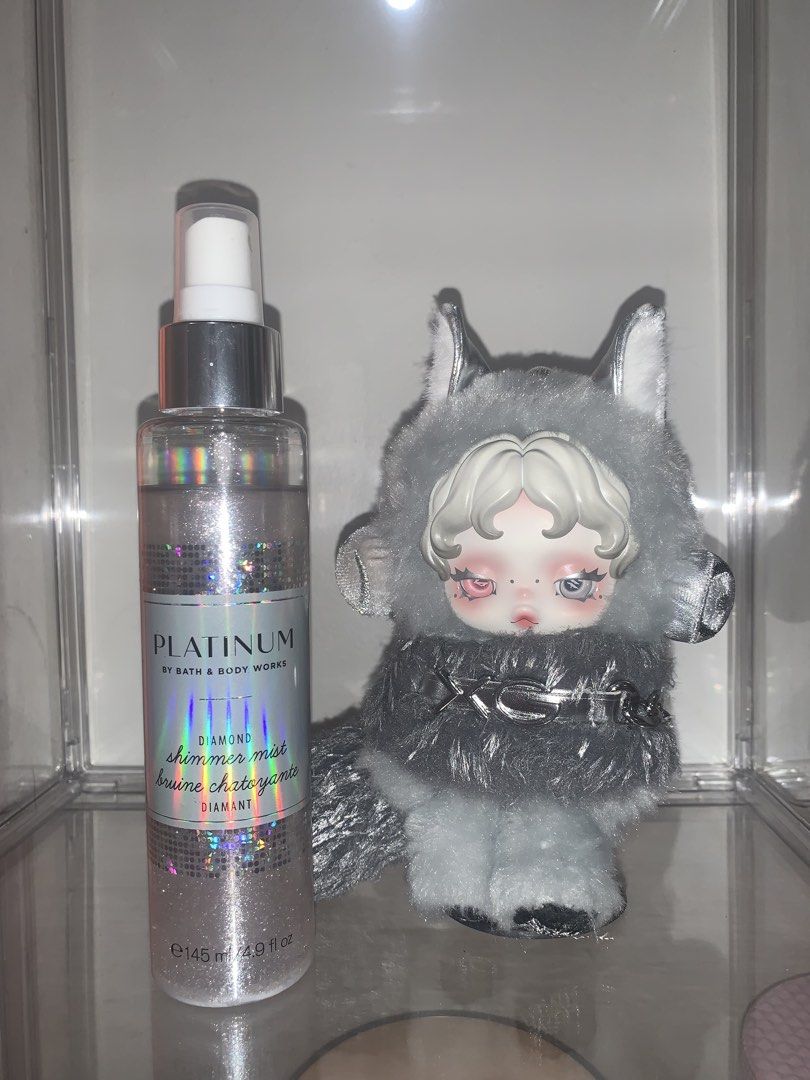 Bath & Body Works Platinum Diamond Shimmer Mist (Category: Fragrance & Deodorants) located in General Trias. Submitted by clairexlaundromat (Listing ID 1467385171, Image 2). Description: - Product: Bath & Body Works Diamond Shimmer Mist - Scent: Platinum - Size: 145 ml / 4.9 fl oz - Condition: Brand new, full bottle, unused - Features: Stunning holographic label design, infused with shimmer - Storage: Properly stored away from direct sunlight - I