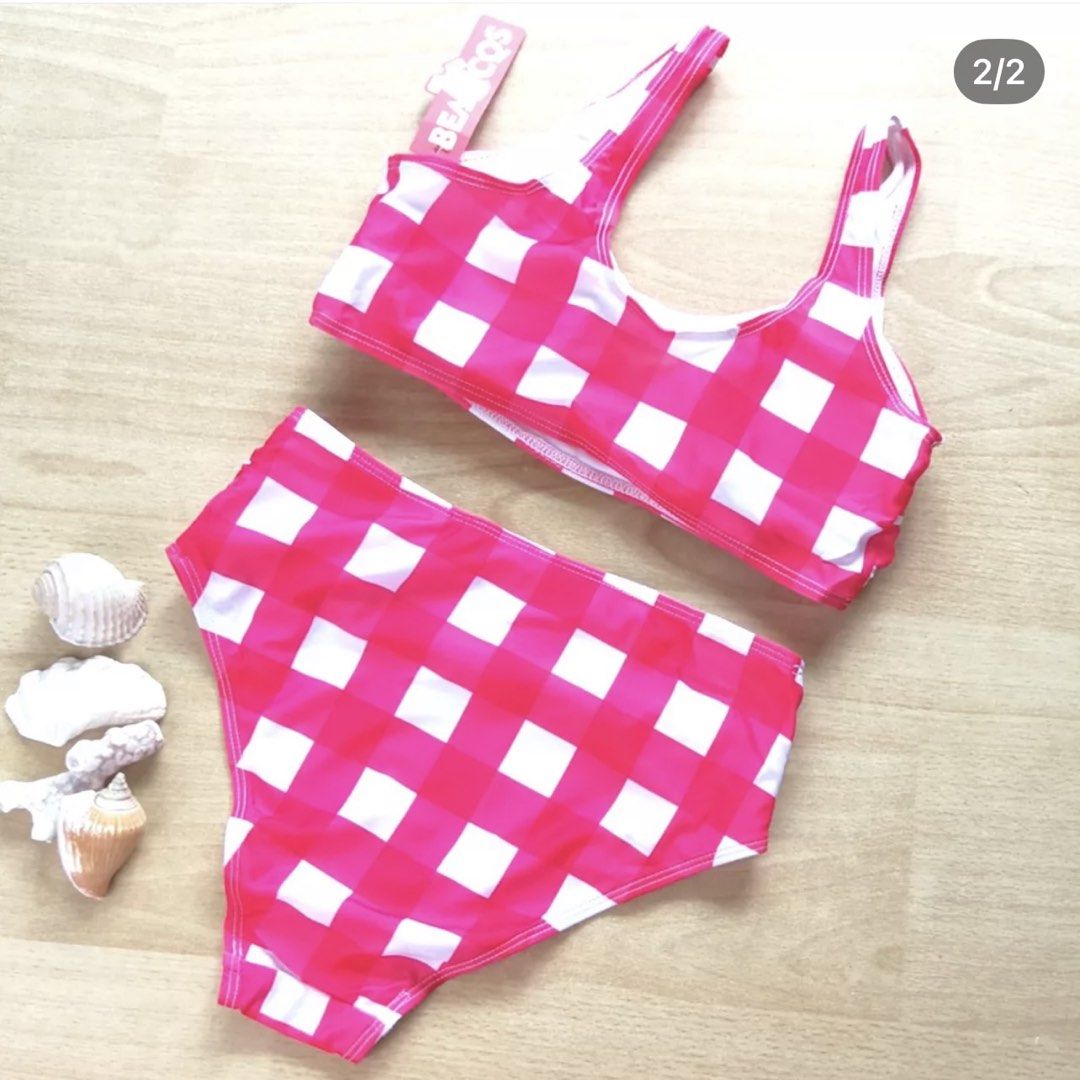 BEA & COS Pink Gingham High-Waisted Bikini Set Size S (Category: Bikinis & Swimsuits) located in Bulacan. Submitted by peach1025 (Listing ID 1467366887, Image 2). Description: - Brand: BEA & COS - Style: Pink and white gingham two-piece bikini - Top: Scoop neck crop top - Bottoms: High-waisted with flattering side ruching - Size: S (tag attached) - Condition: Brand new, hygienic liner intact - Origin: Made in China - Perfect for: Beach days, pool