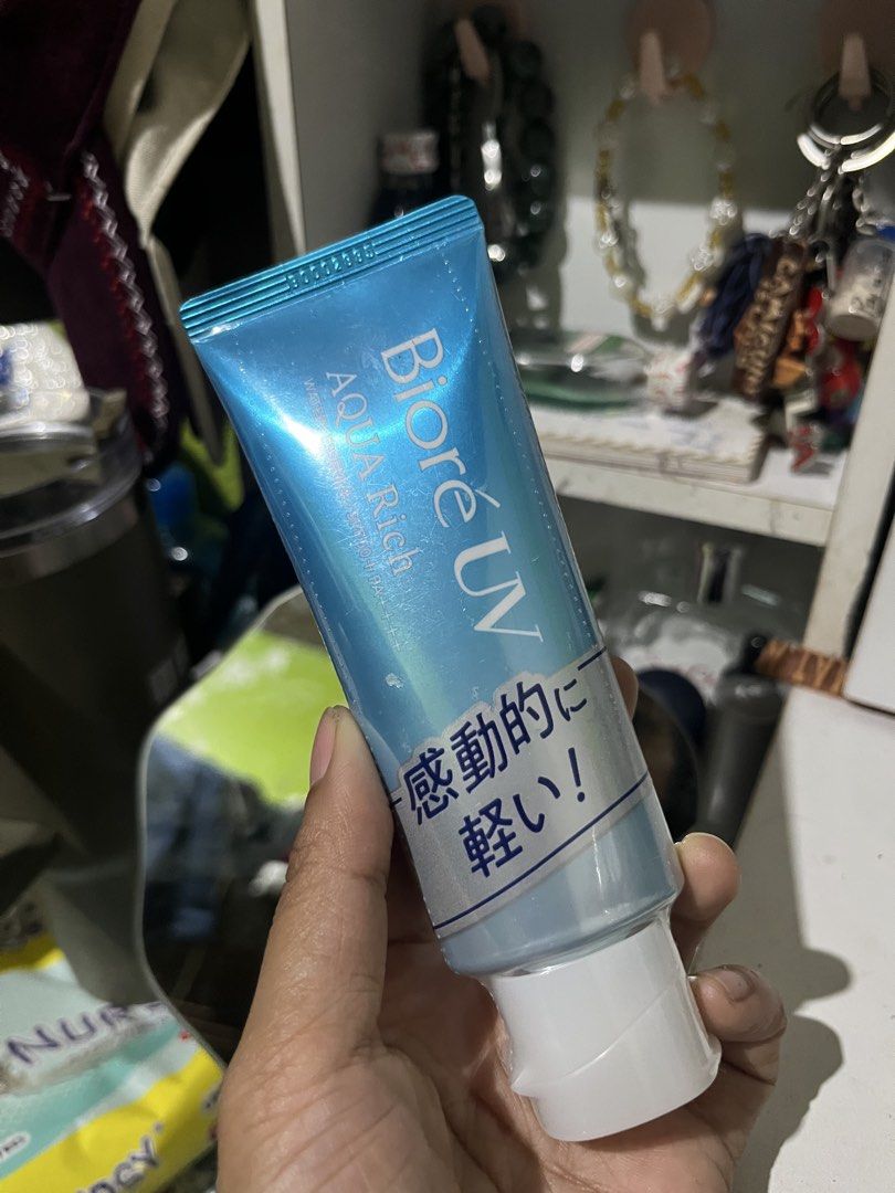 Bioré Uv Aqua rich sunscreen (Category: Face Care) located in Cebu City. Submitted by luv.vintage (Listing ID 1467546658, Image 2). Description: sealed .