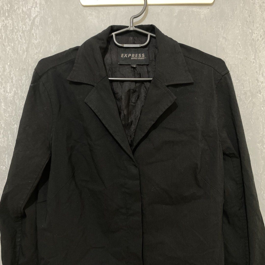 Black Long Office Coat Blazer (Category: Coats, Jackets and Outerwear) located in Quezon City. Submitted by lovelylittlepreloves (Listing ID 1467397199, Image 2). Description: .