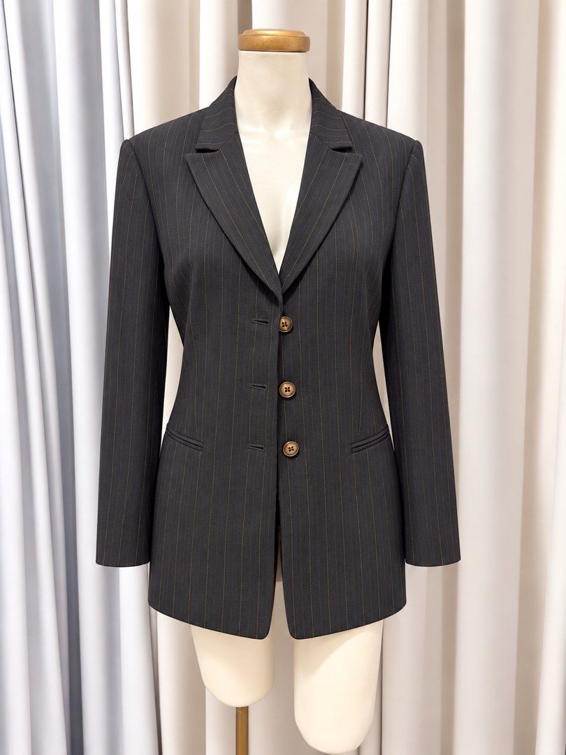 Black Pinstriped Blazer (Category: Coats, Jackets and Outerwear) located in Taguig. Submitted by vm.co (Listing ID 1467369693, Image 1). Description: .