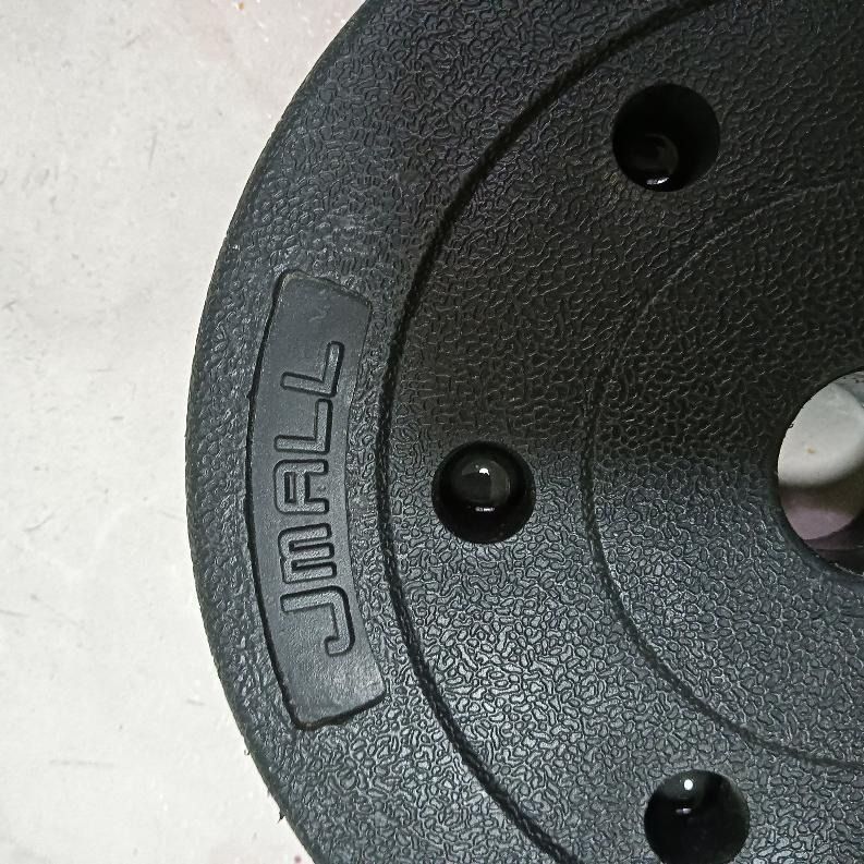 Black Plastic Gym Weight Plates Set, Sports Equipment, Exercise ...