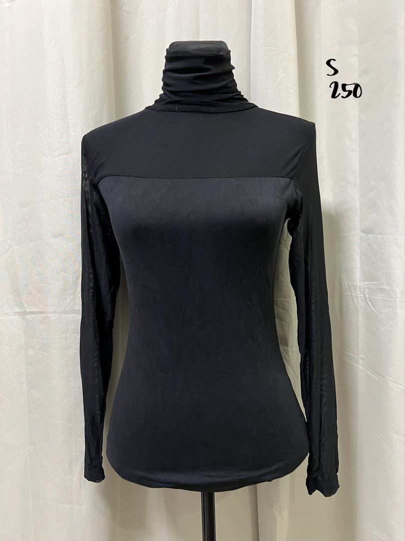 Black turtle neck with sheer sleeves (Category: Longsleeves) located in Las Pinas. Submitted by jilanah (Listing ID 1467558304, Image 1). Description: .