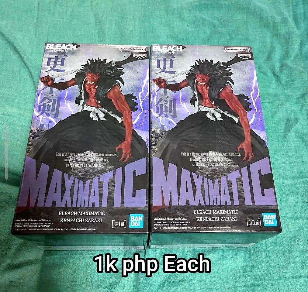Bleach - Maximatic Kenpachi Zaraki (Category: Figurines & Statues) located in Manila. Submitted by sagehub.collectibles (Listing ID 1467435179, Image 1). Description: 🔥This Item is Pre-Order🔥 🗓️ETA: October/November 2026 💵50% Downpayment 💯Authentic Anime Figure 📍 Pampanga 🔥MIB Condition 🔵Blue App: SageHub Collectibles Direct message for more details.