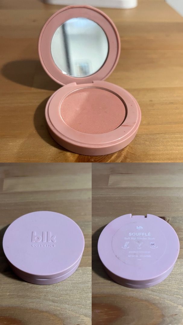 BLK Soufflé Soft Blur Powder Blush (Category: Makeup) located in Quezon City. Submitted by thicc.co (Listing ID 1467507988, Image 1). Description: *Arm was swatched and sanitized before swatching RFS: Decluttering ❤️ Don't reach for this anymore. LOC: Brgy. Talipapa, Quezon City jnt sf only 44 within Metro Manila.