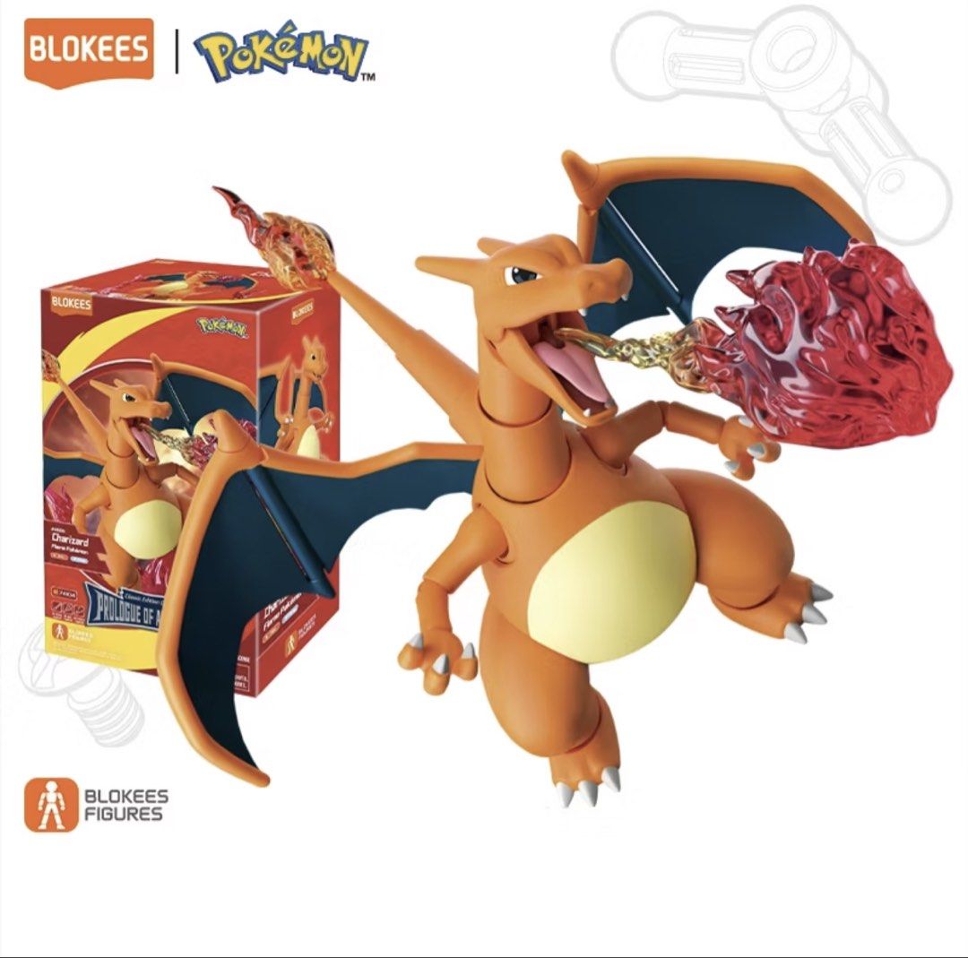 Blokees Pokémon Charizard (Category: Figurines & Statues) located in San Fernando. Submitted by milleniumdaddy (Listing ID 1467367690, Image 1). Description: - Official Blokees Pokémon Charizard action figure (Prologue of Adventure series) - Includes dynamic fire breath effect piece and iconic flame tail - Fully articulated joints for custom posing and display - Original box included in the packaging - Must-have collectible for Pokémon fans and f
