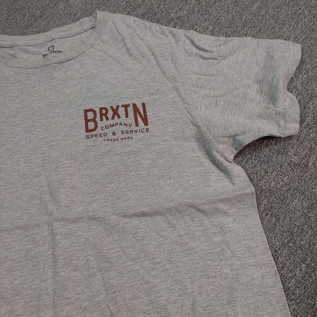 Brixton Speed & Service Grey T-Shirt (Category: Tshirts & Polo Shirts ) located in Cebu City. Submitted by thrift.thriftly (Listing ID 1467397272, Image 3). Description: size: medium dimes: 20.5x26 condition: good as new color rate: 10/10 issues: none .