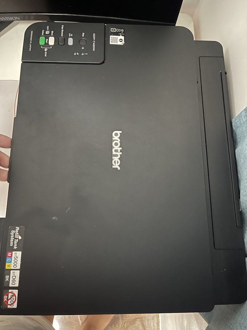 Brother DCP-T420W Refill Tank System Printer (Category: Printers, Scanners & Copiers) located in Manila. Submitted by shavielynt99771 (Listing ID 1467527589, Image 3). Description: - Model: Brother DCP-T420W Multi-Function Printer - Functions: Print, copy, scan with wireless connectivity - Ink System: Refill tank system for low-cost, high-yield printing - Design: Compact black finish with a space-saving footprint, ideal for home offices or study 