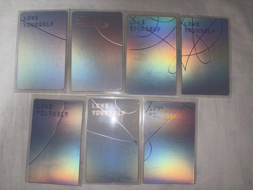 BTS Non-Official Photocards Collection Set (Category: K-Wave Merchandise) located in San Fernando. Submitted by h.obi (Listing ID 1465795044, Image 3). Description: - Non-Official BTS Love Yourself era photocards from personal collection. Permission to Dance Taehyung PC set. Other Lomo cards. - COPY. NOT OFFICIAL. - Features RM, Jin, Suga, J-Hope, Jimin, V, and Jungkook - Stored securely in individual protective sleeves.