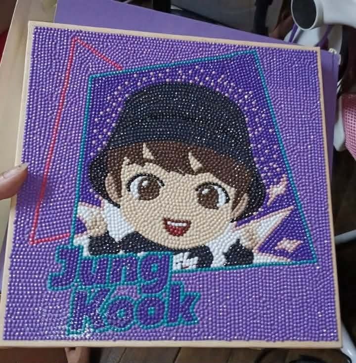 BTS TINYTAN JUNGKOOK DIAMOND PAINTING (Category: Art & Prints) located in Quezon City. Submitted by 4_leaf_clover (Listing ID 1467483307, Image 1). Description: READY TO HANG TAPOS NA PO ITO IDIAMOND PAINT. COMES WITH BOX ON- HAND READY TO SHIP QC/SDD-JNT PAYO ONLY DM.