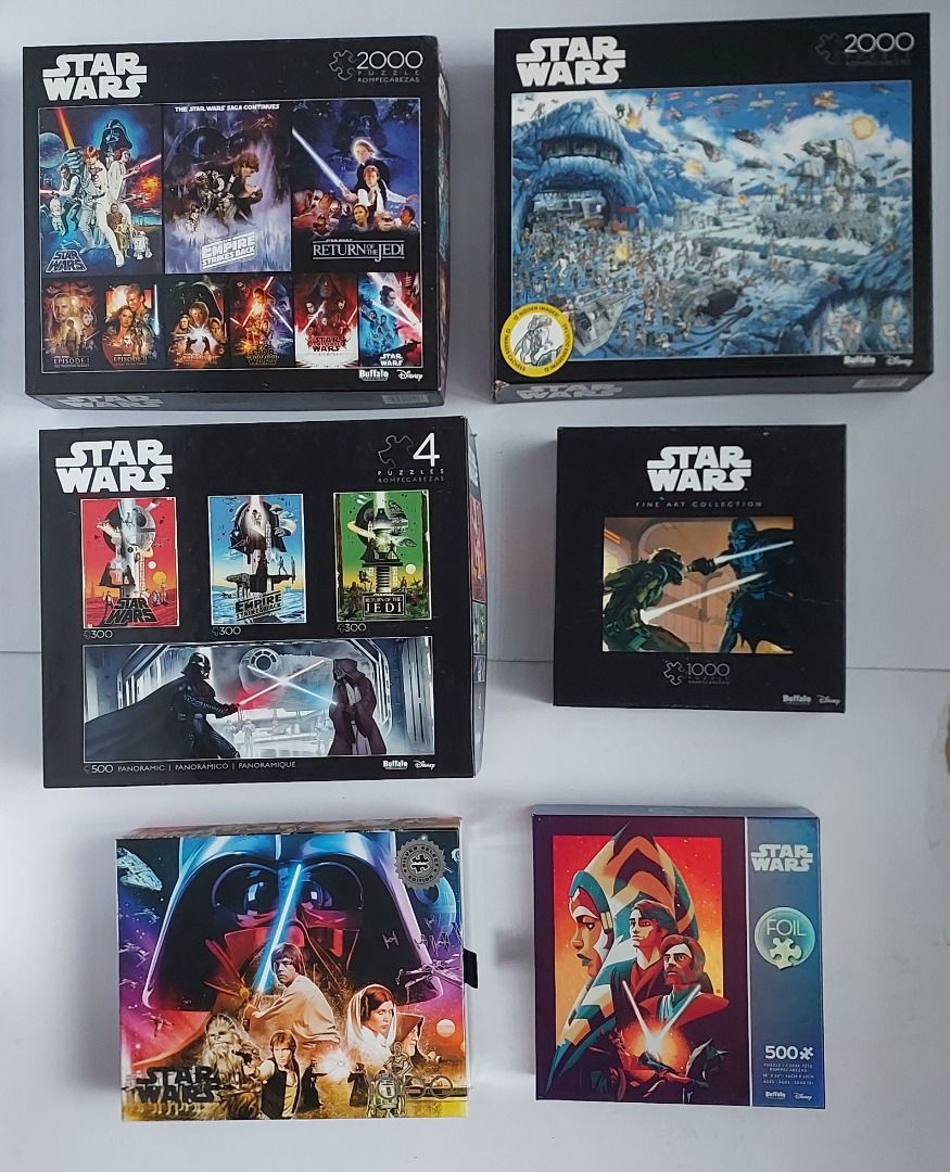 Buffalo Games Star Wars Puzzle Sets 500PC 2000PC MULTIPACK NewUSA (Category: Everything Else Others) located in Mandaluyong City. Submitted by bentapinas (Listing ID 1467485734, Image 1). Description: Assorted Star Wars Puzzle Sets by Buffalo Games. From 500 to 2000 Piece and Multi Packs. Price differs for each set. Only 1 set available for each puzzle type. Bought directly in the USA. Guaranteed original. Meet ups preferably in Mandaluyong (Boni