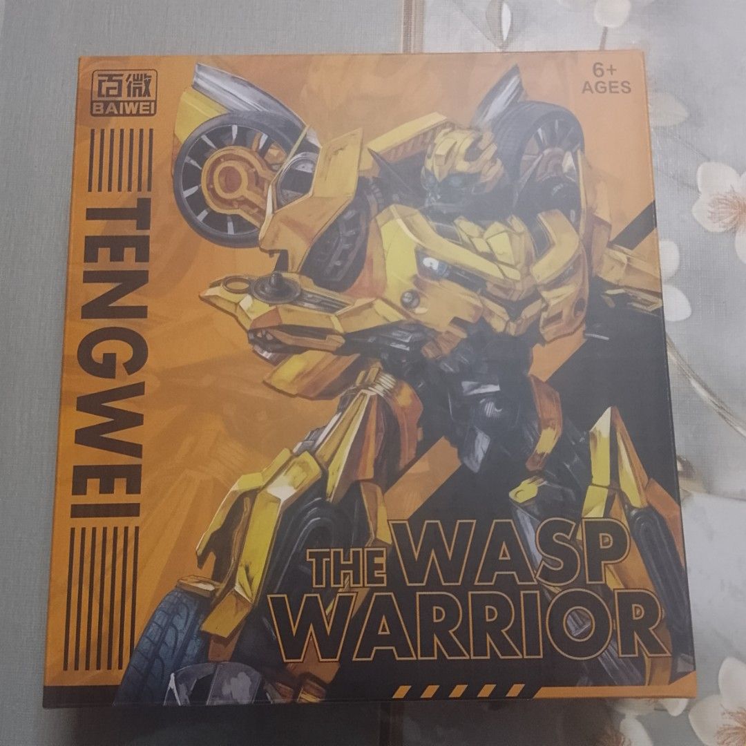 Bumblebee Collectible (Category: Figurines & Statues) located in San Jose del Monte. Submitted by cpl05 (Listing ID 1467529049, Image 1). Description: - Brand: Baiwei Tengwei - Model/Title: The Wasp Warrior (Bumblebee collectible) - Condition: Good condition, no damage or minor scratches. All of the parts are complete It can both be turned into its robot form or the car form. Good for display or gift for a child or person who likes robots .