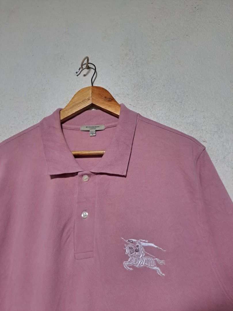Burberry Big Logo Poloshirt (Category: Tshirts & Polo Shirts ) located in Dumaguete. Submitted by jayarbajad49160 (Listing ID 1467495652, Image 2). Description: Burberry Big Logo Polo Shirt - 850 add sf Excellent Condition Color rate:9.8/10 Issue: Minimal Stains ( Last 3 Pics) Size Large Width:22 Length:33 Loc dumaguete city visayas.