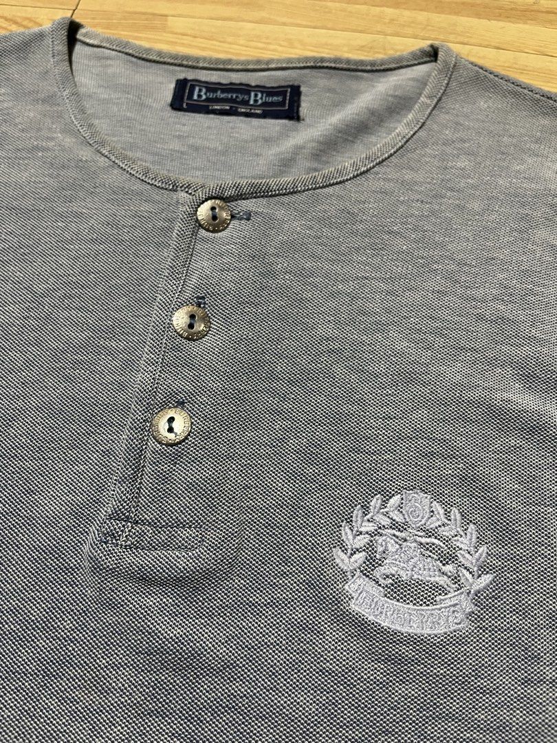 Burberry Blue Label Japan Sweatshirt (Category: Tshirts & Polo Shirts ) located in Angeles City. Submitted by brkebys (Listing ID 1467485924, Image 2). Description: Width: 22 Length: 28 Very good condition Check last pic minimal bleach stain back left shoulder, not noticeable when worn No pinholes , No scratches Need wash.