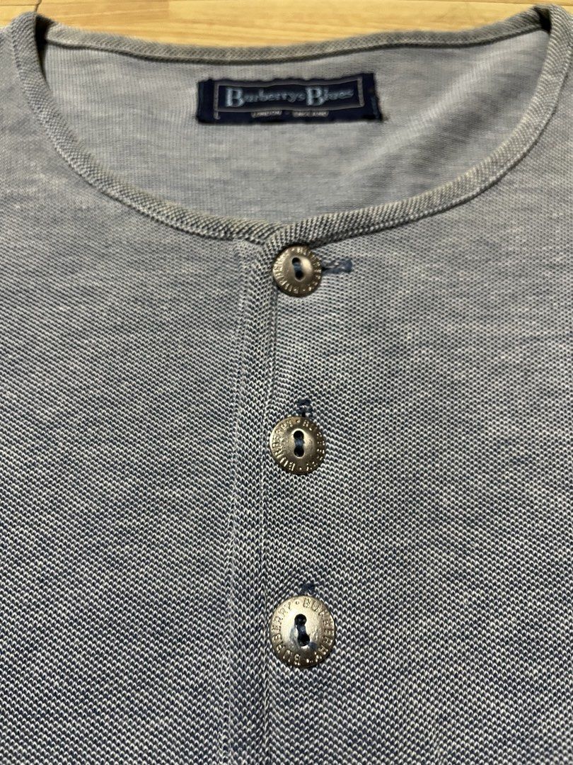 Burberry Blue Label Japan Sweatshirt (Category: Tshirts & Polo Shirts ) located in Angeles City. Submitted by brkebys (Listing ID 1467485924, Image 3). Description: Width: 22 Length: 28 Very good condition Check last pic minimal bleach stain back left shoulder, not noticeable when worn No pinholes , No scratches Need wash.