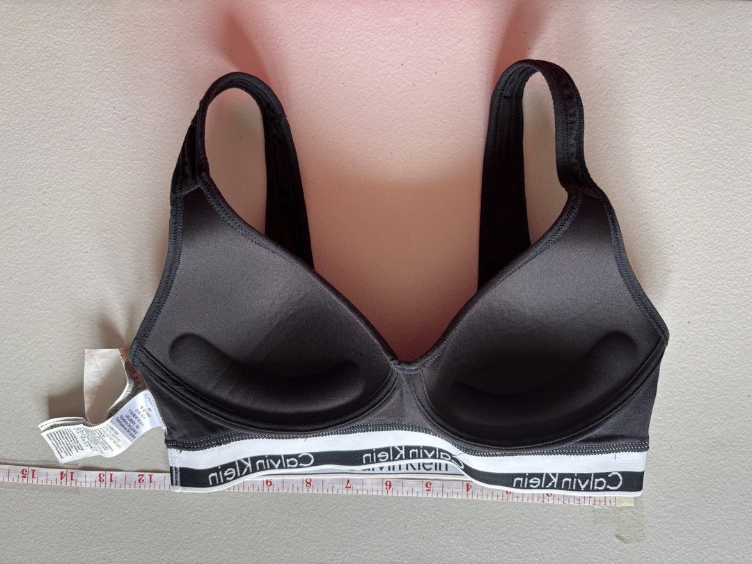 Calvin Klein Black Bralette Size M (Category: Undergarments & Loungewear) located in Iloilo. Submitted by oddforest.c9c7d5 (Listing ID 1467376890, Image 3). Description: - Brand: Calvin Klein - Color: Black - Size: M (Bust: 90cm) - Features: Iconic elastic logo band, padded cups with built-in lower contour padding - Origin: Made in Sri Lanka - Condition: Excellent fabric quality with clean interior lining.