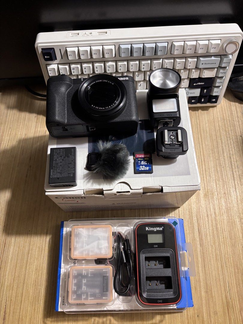 Canon Powershot V1 with AD-E1 adapter (Category: Cameras) located in San Juan City. Submitted by velardedrew (Listing ID 1467392599, Image 2). Description: Canon Power Shot V1 with Canon AD - E1 bundled for sale! Camera is relatively brand new and only a couple months old. All mechanical and functional features are flawless and working. Great entry level vlogging camera, and a nice alternative to the famous G7X. The flip screen is also convenient