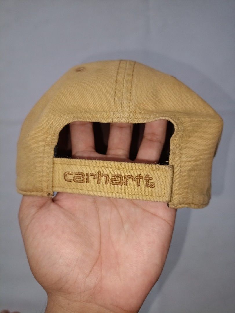 Carhartt Brown Duck Cap FA19 (Category: Caps & Hats) located in Caloocan City. Submitted by grandturtle-371b8d (Listing ID 1467396701, Image 3). Description: - Authentic Carhartt duck canvas hat in classic brown - Genuine leather logo patch on the front - Adjustable strapback closure with Carhartt embroidery for a custom fit - Style number: 100289 211 (Fall 2019 collection) - Material: 100% durable cotton - Size: One size fits all - Condition: Ex