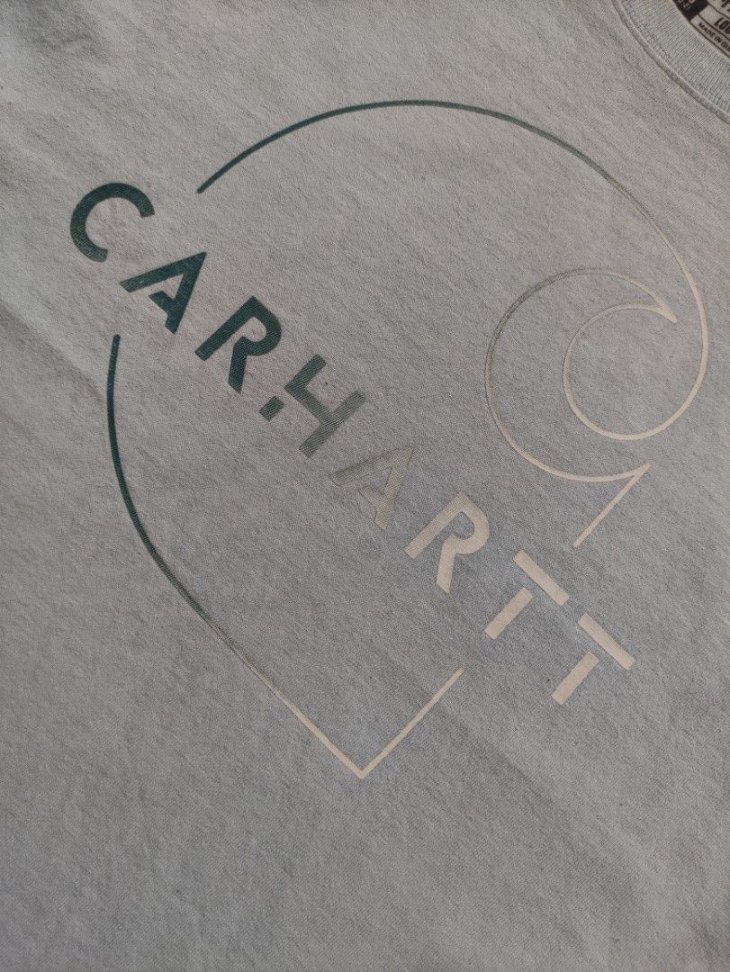 Carhartt Modern Logo Graphic Tee (Category: Tshirts & Polo Shirts ) located in Calamba. Submitted by alorbis96758 (Listing ID 1467462172, Image 3). Description: Chest Width : 18" Length : 26" Best Fit : XS Men / S Women Color Rate : 9.5 Flaws : Cut Tag.