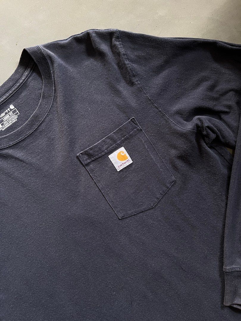 Carhartt Pocket Long Sleeve (Category: Coats, Jackets and Outerwear) located in General Santos City (Dadiangas). Submitted by nofuckingli (Listing ID 1467460194, Image 3). Description: carhartt pocket long sleeve length: 31” width: 22” sleeve: 27” best fit: large to xl authentic mine: ₱1,100 claim: ₱1,250 (automatically yours).