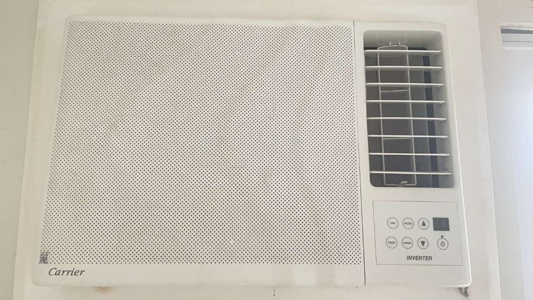 Carrier Inverter Window Type 15.hp Air Conditioner (Category: Air Conditioning and Heating) located in Quezon City. Submitted by sashasarisarishoppe (Listing ID 1467379385, Image 2). Description: - Carrier window type air conditioner with advanced inverter technology for energy savings - Clean white finish with a stylish perforated front panel - Convenient digital control panel on the right side with easy-to-use buttons - Full controls for fan sp