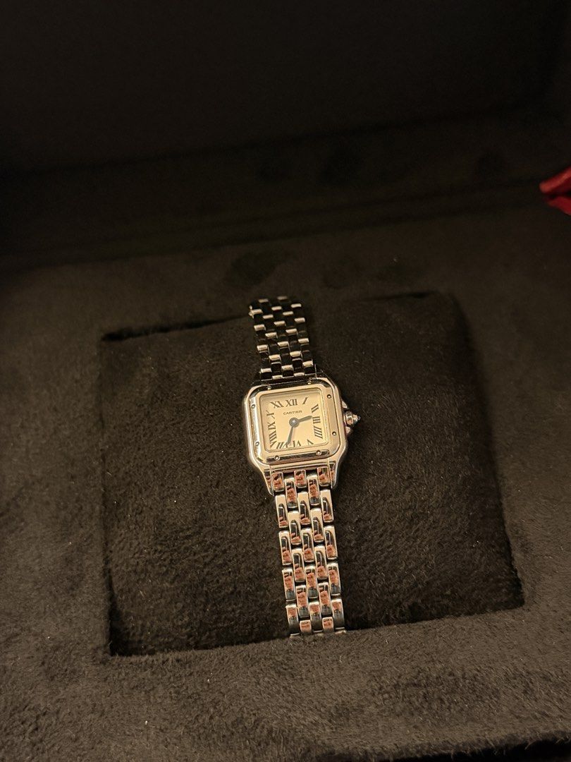 Cartier Panthere Mini Steel (Category: Luxury Watches) located in Taguig. Submitted by sourcedbym (Listing ID 1467432125, Image 3). Description: Excellent condition! Minor signs of use, if any at all. Comes complete with warranty card, shopping bag, can also show receipt. Rfs: got a new watch! #Cartier #CartierMINI.