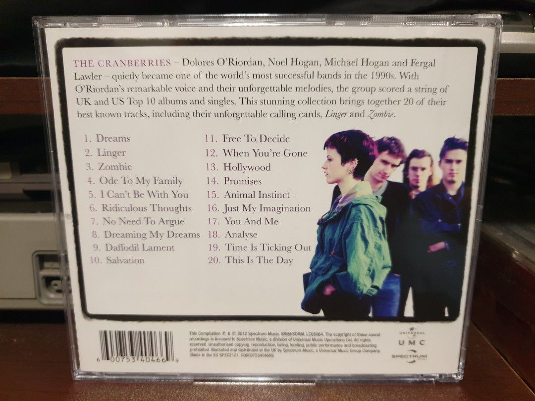 CD THE CRANBERRIES - dreams the collection alternative rock (Category: CDs & DVDs) located in Makati City. Submitted by KaTiToYs (Listing ID 1467438952, Image 2). Description: the cranberries - dreams the collection EU🇪🇺press Mint meet ups: Makati / BGC / Ortigas... Metro Manila / nearby provinces buyers - pick up via: lalamove / grab... Provincial buyers - ship via: lbc / jrs / jnt... MOP: Gcash ❌❌❌NO COD / COP❌❌❌ oasis blur suede snow patrol 