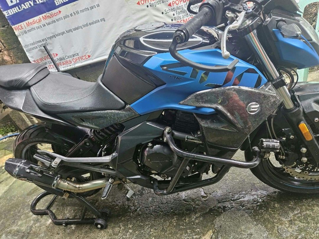 Cf Moto version 2 (2019) (Category: Motorbikes for Sale) located in Taguig. Submitted by clarissa0105 (Listing ID 1467411159, Image 3). Description: Name ng unit:cf moto v2 Ilang cc:nk 400cc Odo:18k Ilang years :model 2019 Rehistro: expired july 2026 Hm: 130k (nego) Bago lang gulong. Pwede swap nmax add nalang. 1st owner..