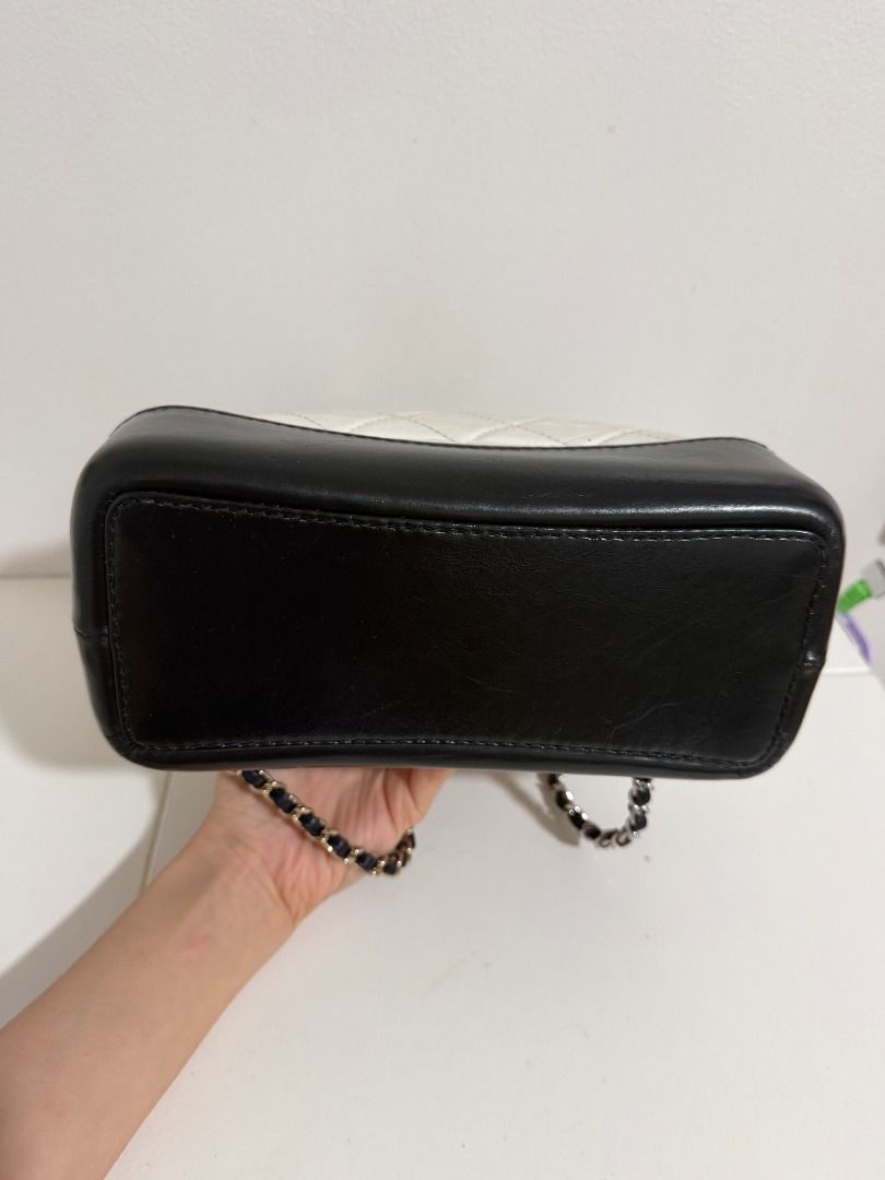 Chanel Aged Calfskin Gabrielle Backpack (small size, 2017) (Category: Luxury Bags & Wallets) located in Quezon City. Submitted by from_vminie (Listing ID 1467471637, Image 3). Description: Small Chanel Aged Calfskin Quilted Gabrielle Backpack released in 2017 ⟢ no inclusions, guaranteed authenticity with proof of import taxes ⟢ minor flaws as seen in photos, slightly negotiable ⟢ dimensions: 22 x 23 x 9 cm ⟢ for serious buyers only please - willi