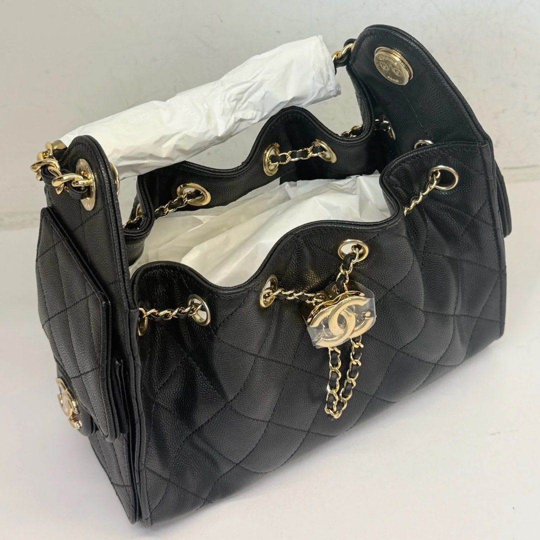 CHANEL C25 MINI BLACK CAVIAR GHW (Category: Luxury Bags & Wallets) located in Makati City. Submitted by theladyluxxe (Listing ID 1467379118, Image 3). Description: ✨CHANEL C25 MINI BLACK CAVIAR GHW✨ Microchipped Excellent condition Complete set with receipt 🏷️ 450k Only‼️ 💳 MOP: BPI/Bank Transfer/Gcash/Maya/Paypal DISCLAIMER: theladyluxxe is NOT AFFILIATED with any brand posted on this page. All rights, trademarks, and copyrights remain the pro