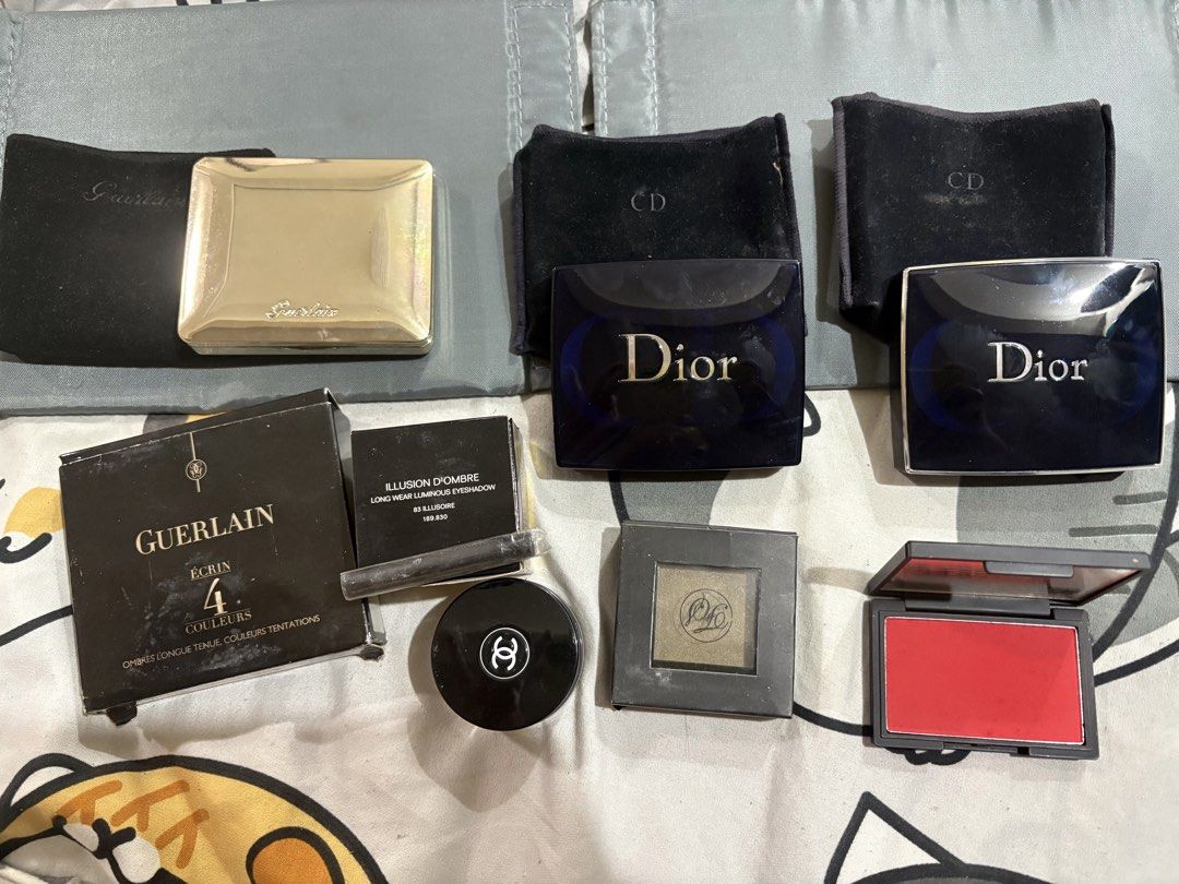Chanel Dior Guerlain eyeshadow lot (Category: Makeup) located in Malolos. Submitted by 3Coolitz (Listing ID 1467474218, Image 1). Description: Buy at your own risk pls. These makeups have been with me for a while but only used a few times. Price + sf. .