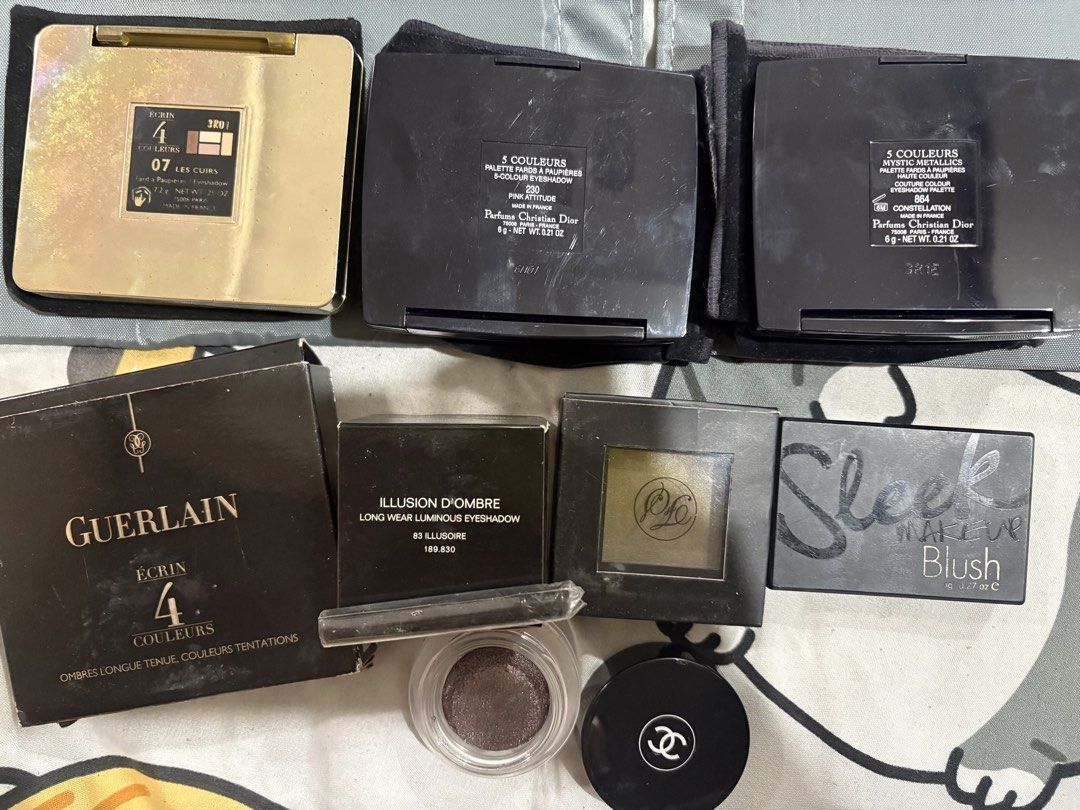 Chanel Dior Guerlain eyeshadow lot (Category: Makeup) located in Malolos. Submitted by 3Coolitz (Listing ID 1467474218, Image 3). Description: Buy at your own risk pls. These makeups have been with me for a while but only used a few times. Price + sf. .