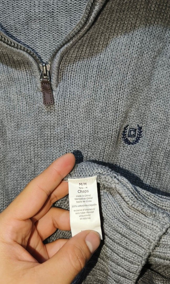 CHAPS RALPH LAUREN QUARTER ZIP (Category: Luxury Apparel) located in Makati City. Submitted by updownthrift (Listing ID 1467571617, Image 3). Description: NO ISSUE NEED WASH.