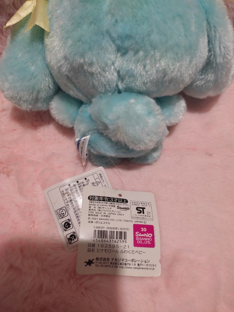 cinnamoroll fuwakuta baby (Category: Plushies & Soft Toys) located in Bacoor. Submitted by Exedriae (Listing ID 1467433320, Image 3). Description: needs spot wash.