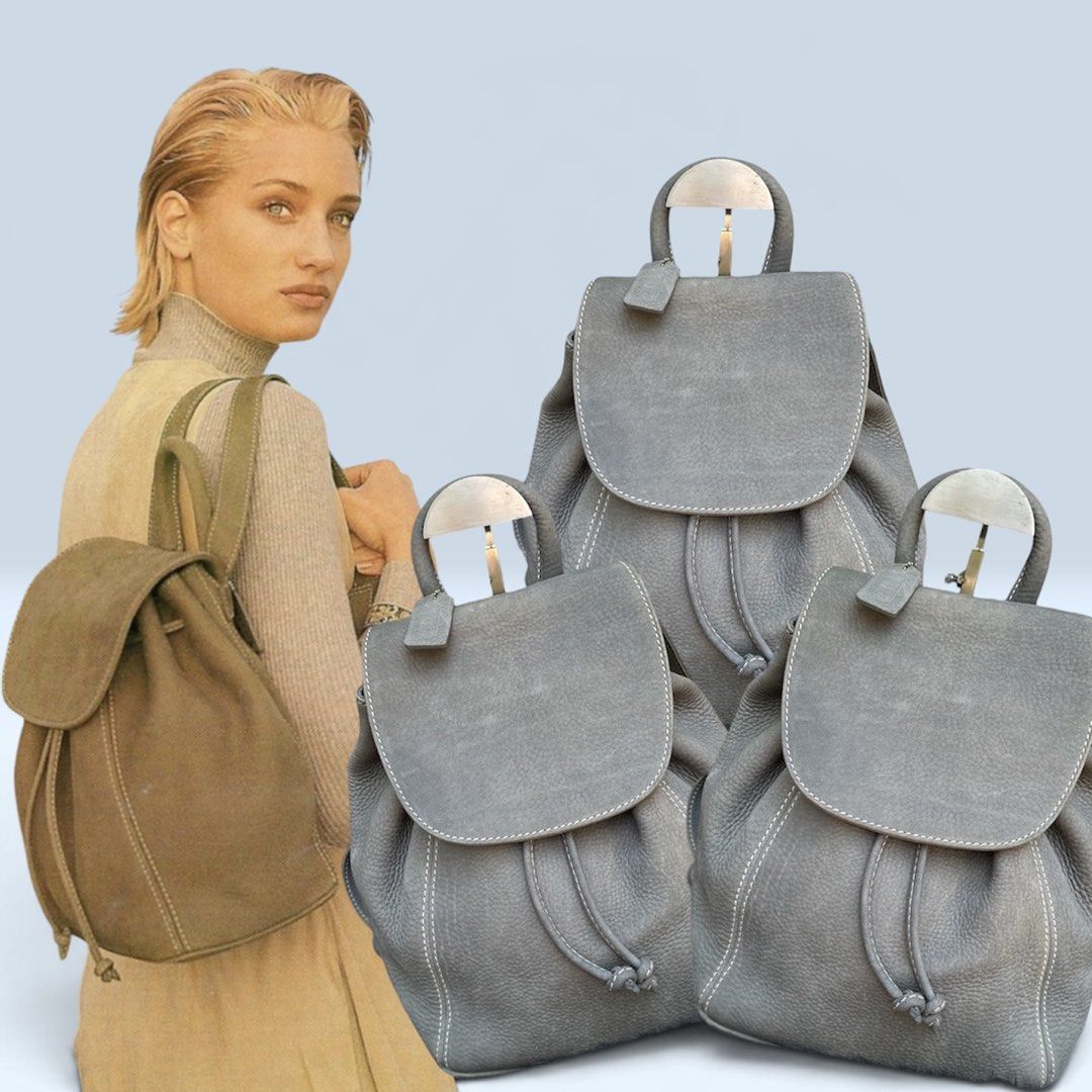 COACH 1994 SONOMA NUBUC Drawstring bag (Category: Luxury Bags & Wallets) located in Cagayan de Oro. Submitted by kjcartier26 (Listing ID 1467496362, Image 2). Description: Authentic, Flawless, Clean, Exquisite. ✨ - Made in Italy 1994 collection. - Original Dustbag inclusion. - Flawlessly authentic..
