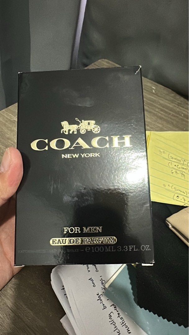 Coach For Men Eau De Parfum 100ml (Category: Fragrance & Deodorants) located in Caloocan City. Submitted by alexandre12 (Listing ID 1467490939, Image 3). Description: - Authentic Coach For Men Eau De Parfum - Volume: 90-95 ml bottle - Partial - Authenticity: Batch code OFR04P310 printed on bottom and outer packaging 2000 Negotiable!.