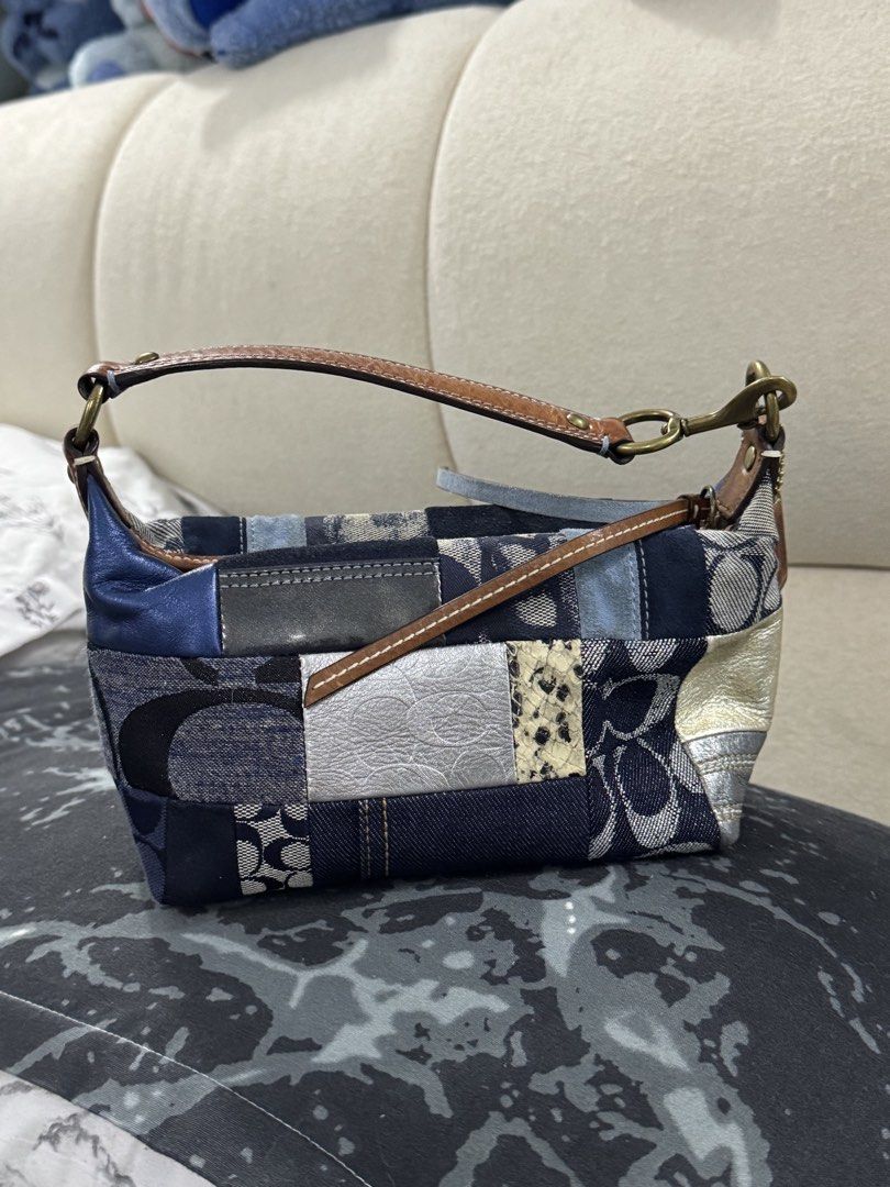 Coach Patchwork Denim Signature Mini Hobo Bag (Category: Luxury Bags & Wallets) located in Tarlac. Submitted by theaprincesstamesa (Listing ID 1467537679, Image 1). Description: -in good condition.