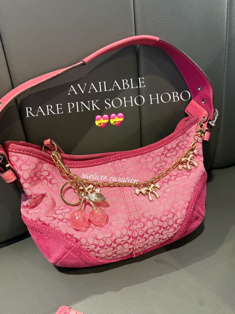 Coach Soho Bundle Pink & Brown (Category: Luxury Bags & Wallets) located in Caloocan City. Submitted by cami.rae (Listing ID 1467599737, Image 3). Description: BOTH BAGS IS RANK A CONDITION 🐻 rank AB for wristlet but no rubs 😚 CAN DO LALAMOVE/SDD 🫶🏻.