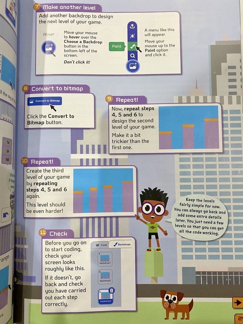 Coding with Scratch: Create Awesome Platform Games (Category: Textbooks) located in Puchong. Submitted by iamgiez (Listing ID 1467392977, Image 3). Description: Step-by-step instructions to build platform games using Scratch - Condition: 9/10 Original price tag still attached.