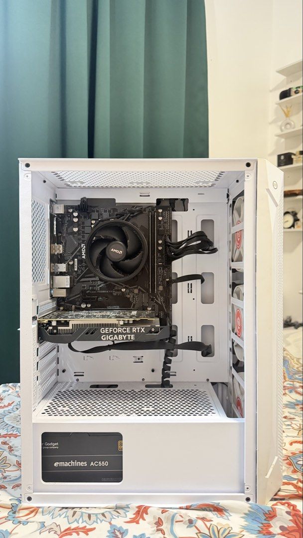 COMPUTER SET UP (Category: Desktops) located in Batangas. Submitted by easyfindsbyk (Listing ID 1467462671, Image 2). Description: Gigabyte A 520 K V2 Ryzen 7 5700g 8cores 16threads Gigabyte RTX 3050 6gb Dual Fan 16gb Ram 512 SSD SATA 550 watts True rated PSU ROG CASE WINDOWS 11 PRO 24 INCH MONITOR NVISION WITH MOUSE AND KEYBOARD 📍ROSARIO BATANGAS.