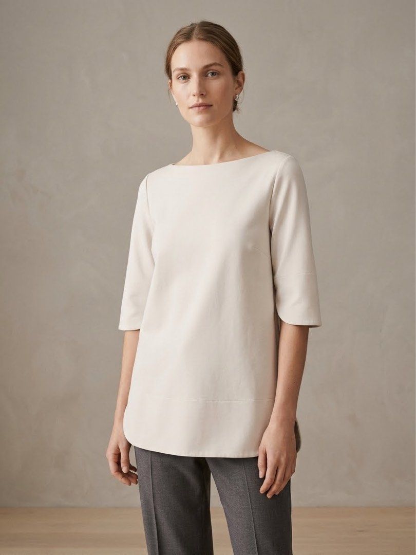 COS longsleeve cotton blouse XS (Category: Blouses) located in San Pablo. Submitted by iamtrina (Listing ID 1467405941, Image 1). Description: Laid flat pit to pit 16” Length from neckline down 26.5” Laid flat Waist measures 16” .